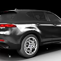 Black SUV Car With Modern Sporty Design Front Grille And Alloy Wheels