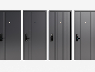 Modern security door 3d model