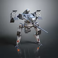 Mech Warrior Mech Soldier Machine Battlearm Mechanical Battlearm Machine Fighter Robot 3d model