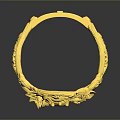 Elegant Gold Bracelet With Intricate Floral Carvings And Decorative Patterns