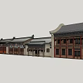 Traditional Chinese Ancient Architecture With Tiled Roofs Overhanging Eaves And Classic Layout Design
