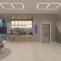 Modern muuumun Store Exterior With Glass Front And Interior Seating Area