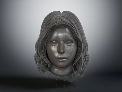 Detailed 3D Head Model With Realistic Facial Organs And Natural Hair Structure 3d model