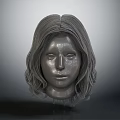 Detailed 3D Head Model With Realistic Facial Organs And Natural Hair Structure