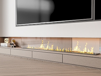 Modern Fireplace Electronic Fireplace Stove 3d model