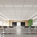 modern classroom 3d model
