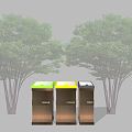 Modern Trash Bin Trash Bin 3d model