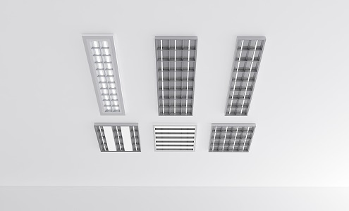 Modern Grille Light Fixtures 3d model