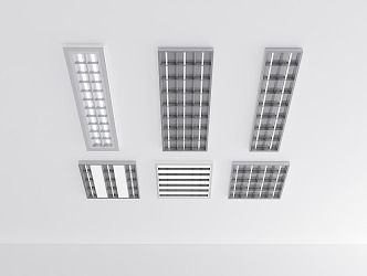 Modern Grille Light Fixtures 3d model