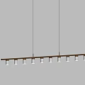 Sleek Modern Linear Pendant Light Featuring Multiple Hanging Bulbs For Interior Decor 3d model