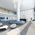 Bright Modern Government Service Hall With Service Windows Waiting Area And Info Desk