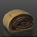 Sweet Roll Dessert with Creamy Outer Layer and Rich Chocolate Swirled Layers