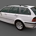 White BMW Wagon With Sleek Exterior Design Alloy Wheels And Front Grille