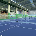 Modern Sports Stadium Exterior With Streamlined Colorful Stripes Sports Silhouettes And Gray Open Ground