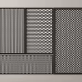 Modern barbed wire fence fence fence iron net 3d model