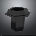 Industrial Structural Component Hexagonal Metal Top And Concrete Base With Bolts