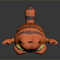 Orange Garfield Character With Red Tie White Collar And Outstretched Arms