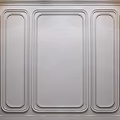 Elegant Modern Gypsum Molding With Symmetrical Lines On Deep Gray Panel