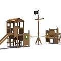 Modern slide amusement equipment 3d model
