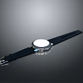 Stylish Modern Wristwatch With Black Silicone Strap White Dial And Metal Bezel Design