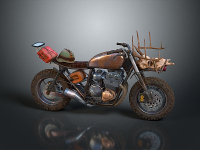 Motorcycle Two-wheeled Motorcycle Cross-country Motorcycle Road Race Motorcycle Motor Vehicle Transport 3d model