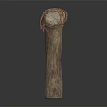 Handcrafted Rustic Wooden Structure Featuring Two Posts Supporting Crossbeam With Rope Bindings
