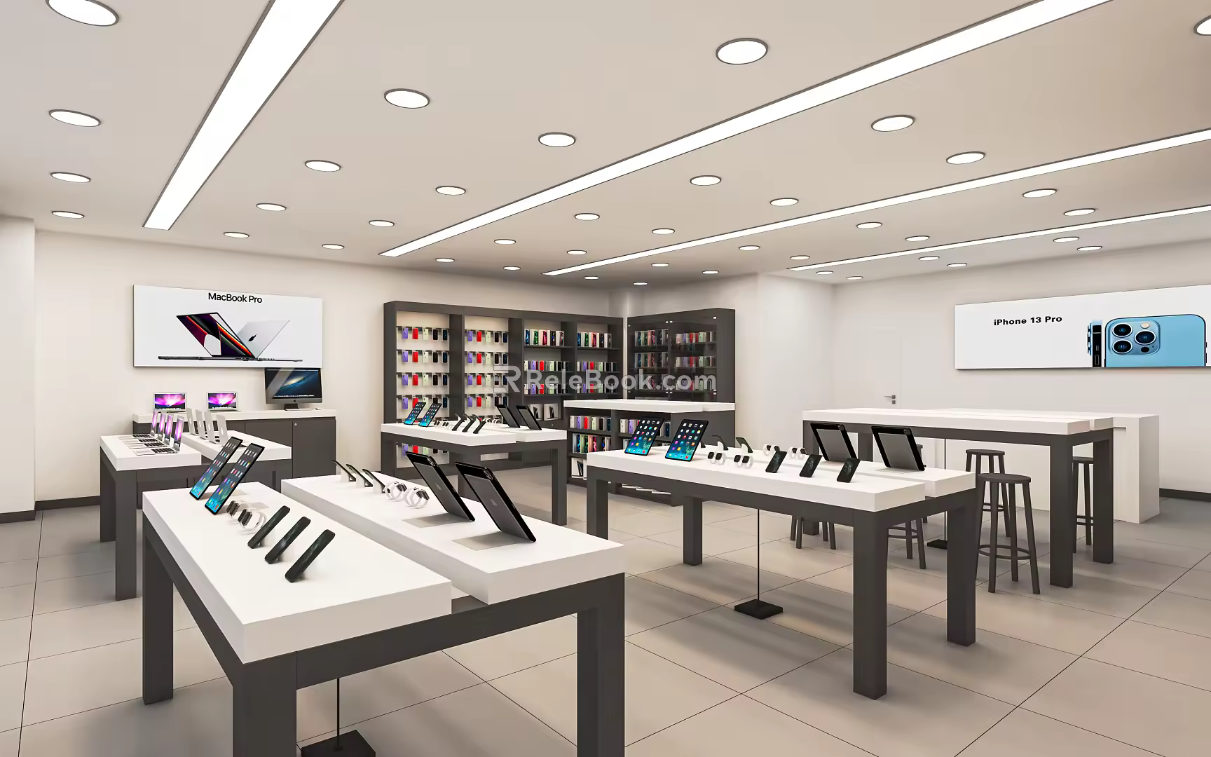 Modern Mobile Phone Store Apple Experience Store Digital Store Mobile Phone Accessories Store Display Cabinet Zhongdao Display Desk 3d model