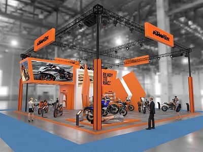 Modern Exhibition Chongqing Motorcycle Exhibition 3d model