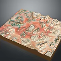 3D Mountain Landscape Model With Colorful Topographic Features And Elevated Terrain 3d model