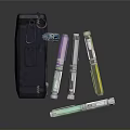 Practical Stationery Pouch With Assorted Colored Pens For Daily Use