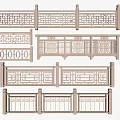 Traditional Chinese Decorative Fence Sample Collection With Various Carved Patterns And Styles