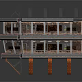 Industrial Building Frame Structure With Multi Floor Open Design And Steel Beams