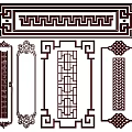 New Chinese Style Flower Lattice Window Carved Hollow Carved Window Corner Carved Gypsum Line Carved Window Pattern Carved 3d model