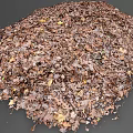 Pile of Dry Brown Autumn Leaves Showing Natural Texture and Ground Cover