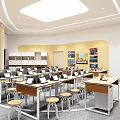 Modern Classroom Digital Art Classroom 3d model