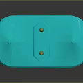 Blue Electrical Plug With Golden Pins Modern Design For Home Electronic Devices