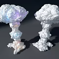 Mushroom cloud lamp cloud art lamp 3d model