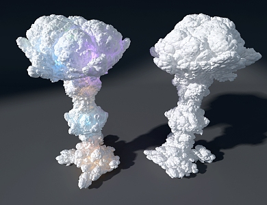 Mushroom cloud lamp cloud art lamp 3d model