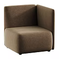 Comfortable Plush Cream Single Sofa With Modern Curved Armrest Design