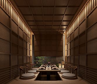 Japanese Style Room Japanese and Korean Restaurant 3d model