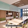 modern classroom 3d model