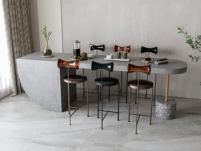 Modern Dining Table and Chair Combination model