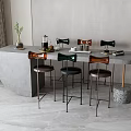Modern Dining Table and Chair Combination 3d model