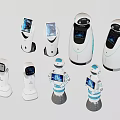 Various Smart Robots with Diverse Screens and Unique Designs in Multiple Forms 3d model