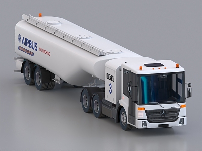 Duct truck cement truck tanker 3d model