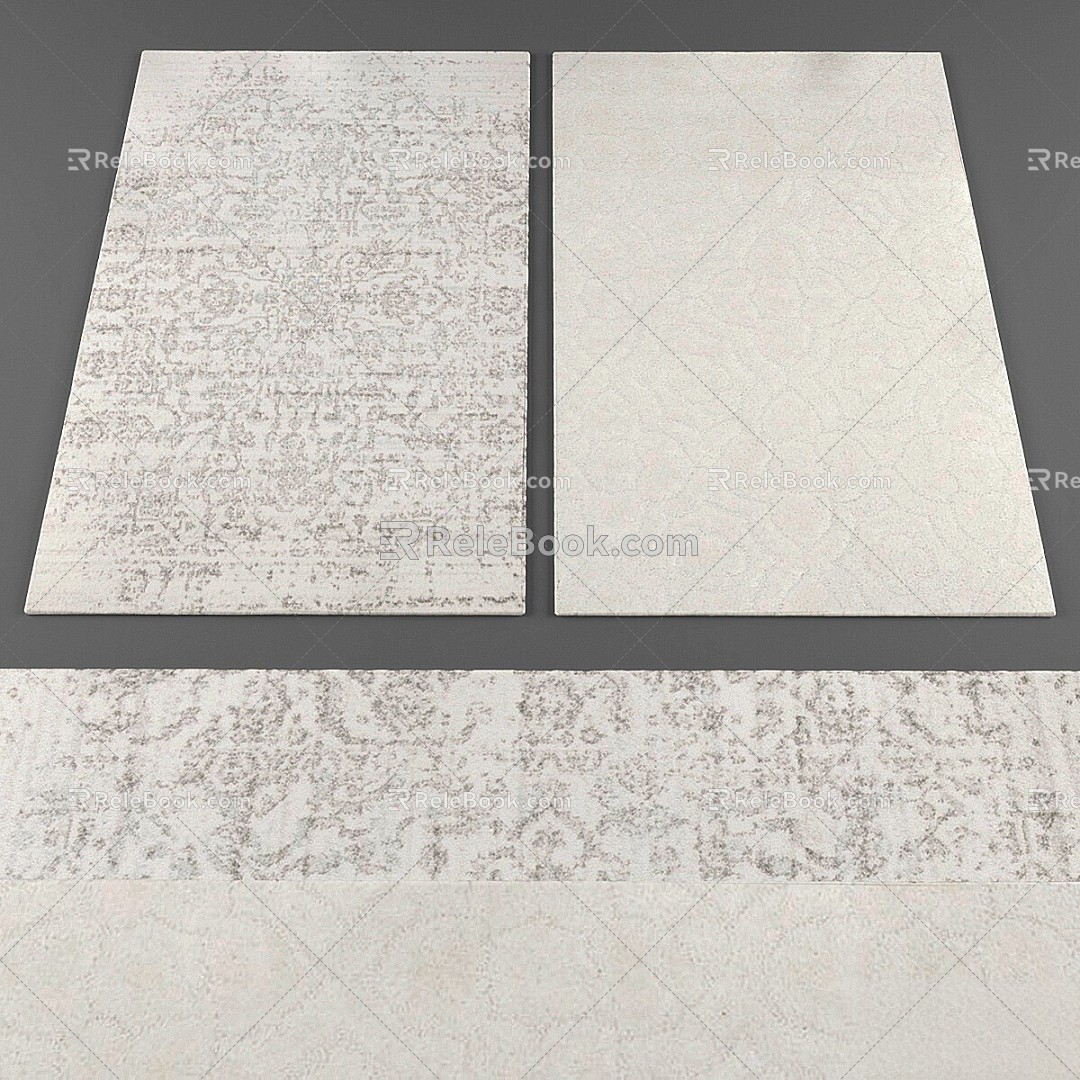 Vintage Square Carpet Square Carpet 3d model