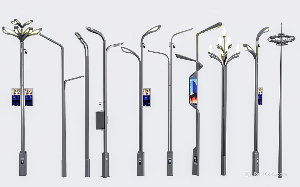 Modern Outdoor Lighting Fixtures With Various Styles And LED Technology Features 3d model 