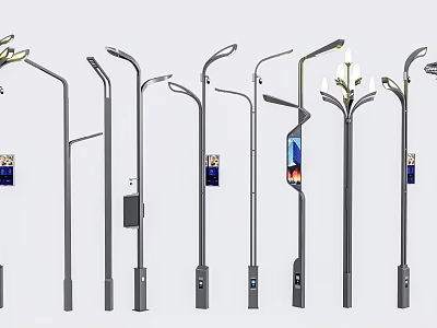 Modern Outdoor Lighting Fixtures With Various Styles And LED Technology Features 3d model