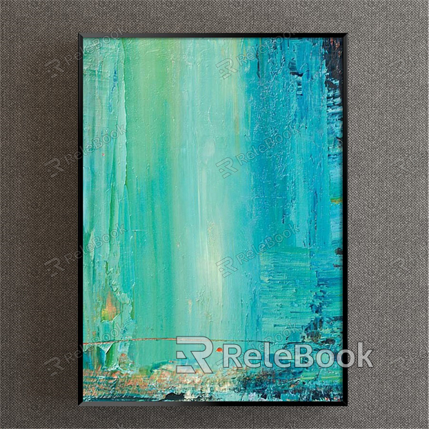 Modern abstract painting simple blue living room abstract decorative painting model