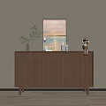 Tea table and chair combination 3d model